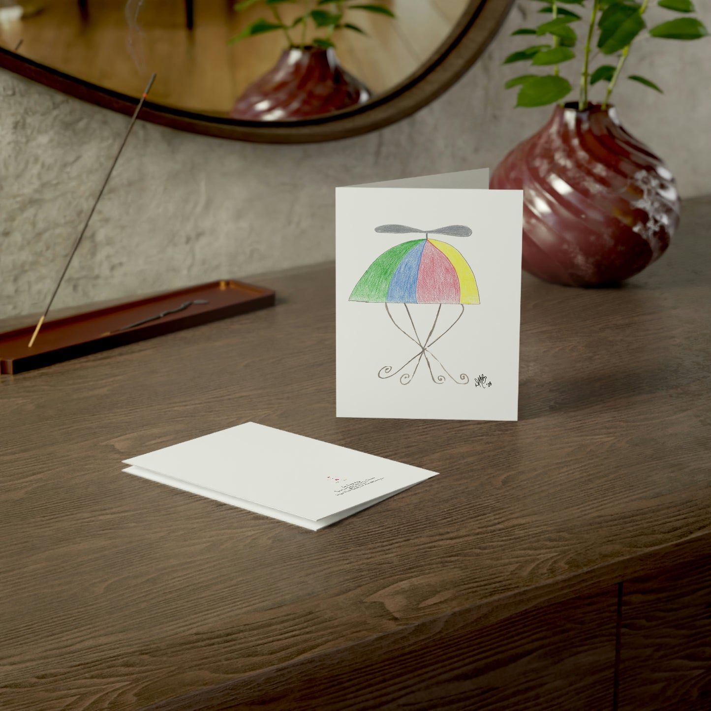 Blank Notecard - Propeller Beanie