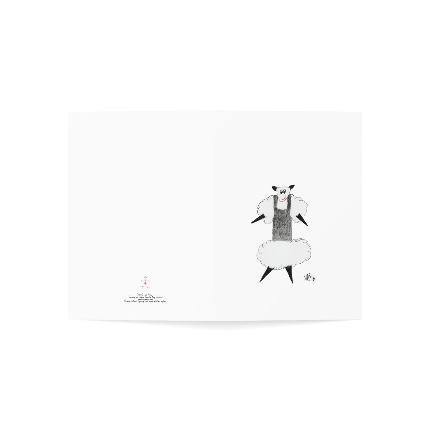 Thank You - Tank Ewe - Greeting Cards (1, 10, 30, and 50pcs)