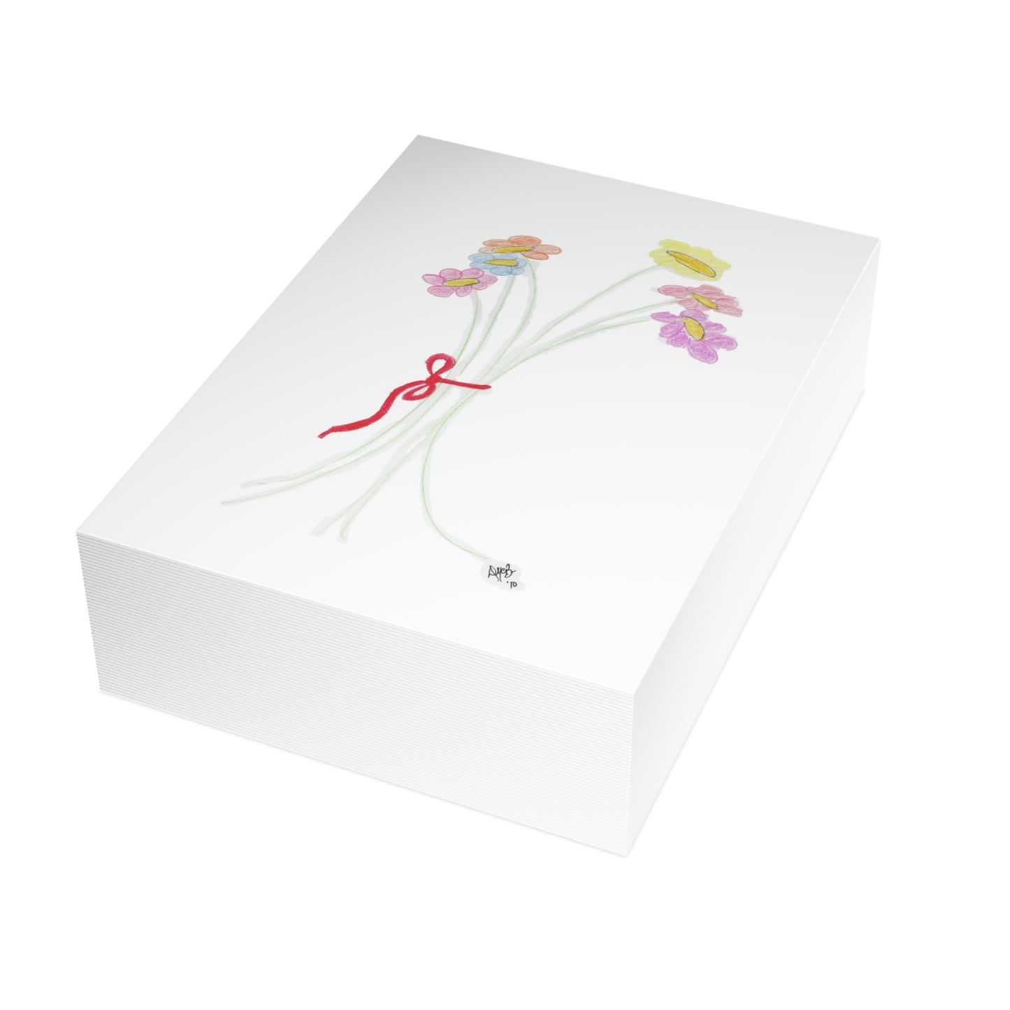 Thinking of You/Miss You - Sending a Bouquet to Help Brighten Your Day - Greeting Cards (1, 10, 30, and 50pcs)