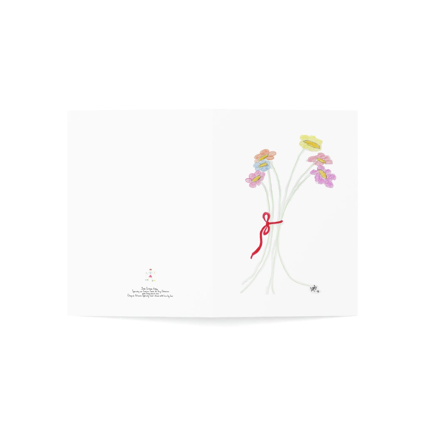 Thinking of You/Miss You - Sending a Bouquet to Help Brighten Your Day - Greeting Cards (1, 10, 30, and 50pcs)