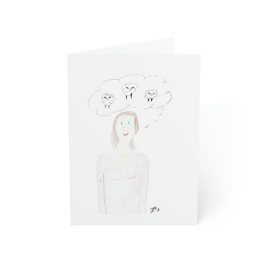 Thinking of You - Been Thinking of Ewes - Greeting Cards (1, 10, 30, and 50pcs)