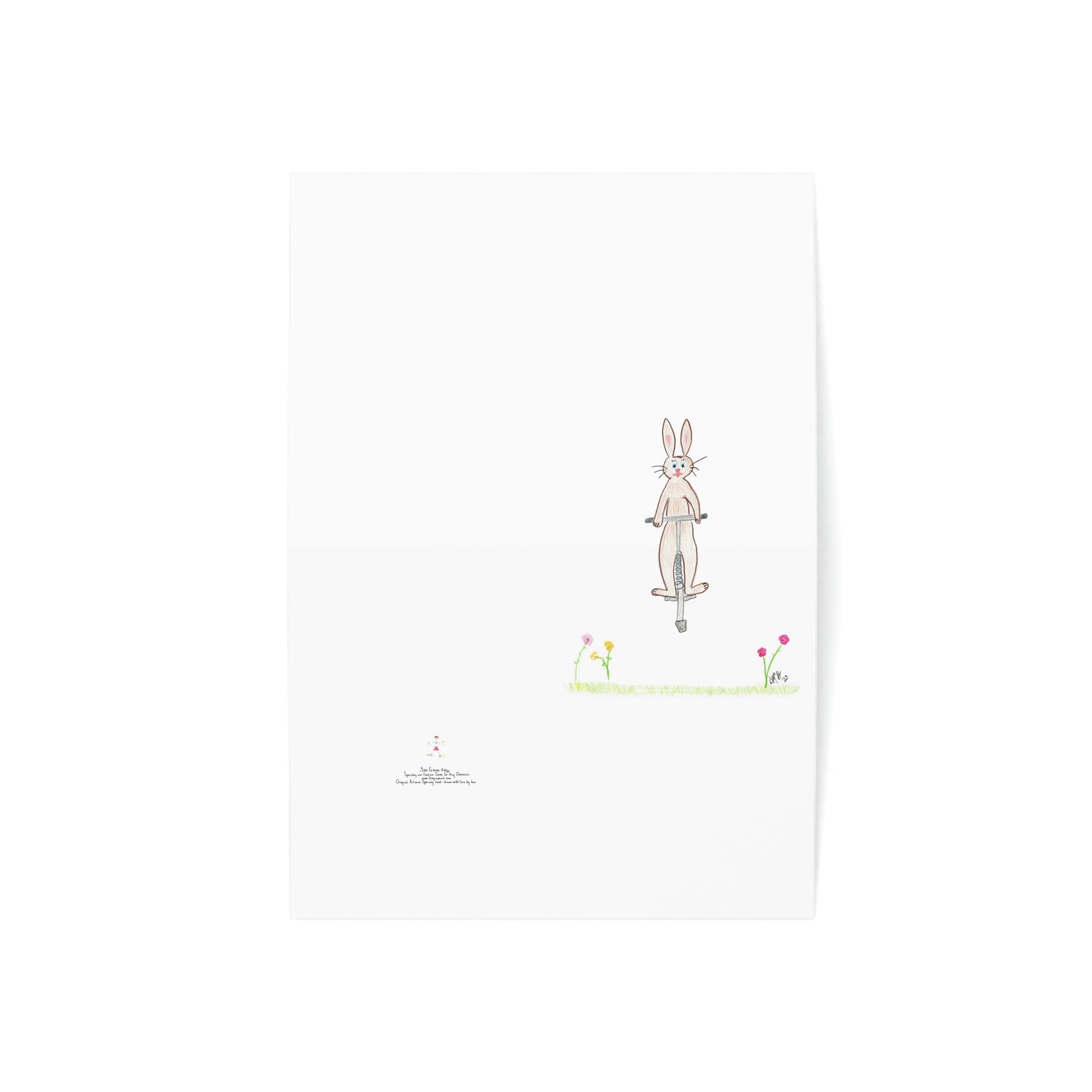 Easter - Hoppy Easter - Brown Bunny on Pogo Stick