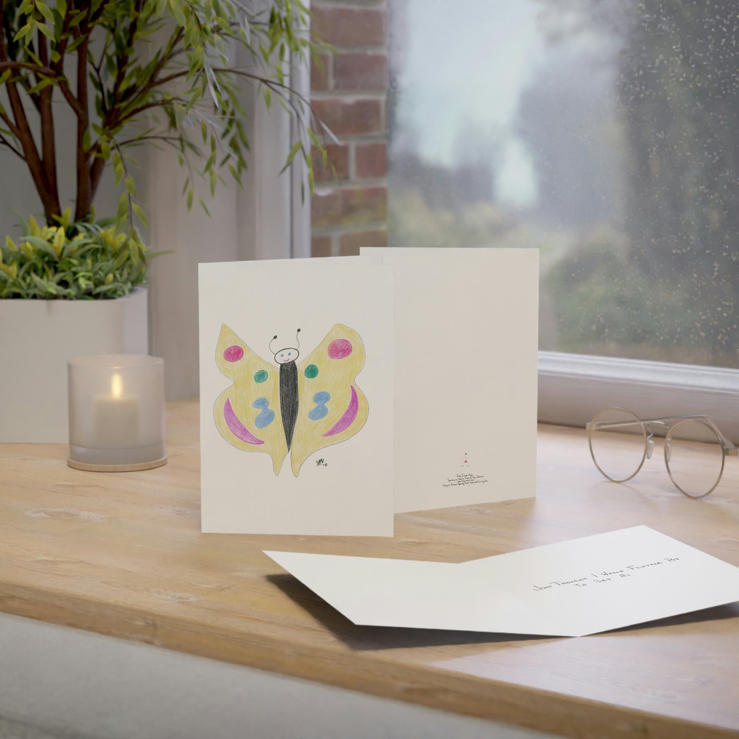 Thinking of You - Just Thought I Would Flutter By - Greeting Cards (1, 10, 30, and 50pcs)