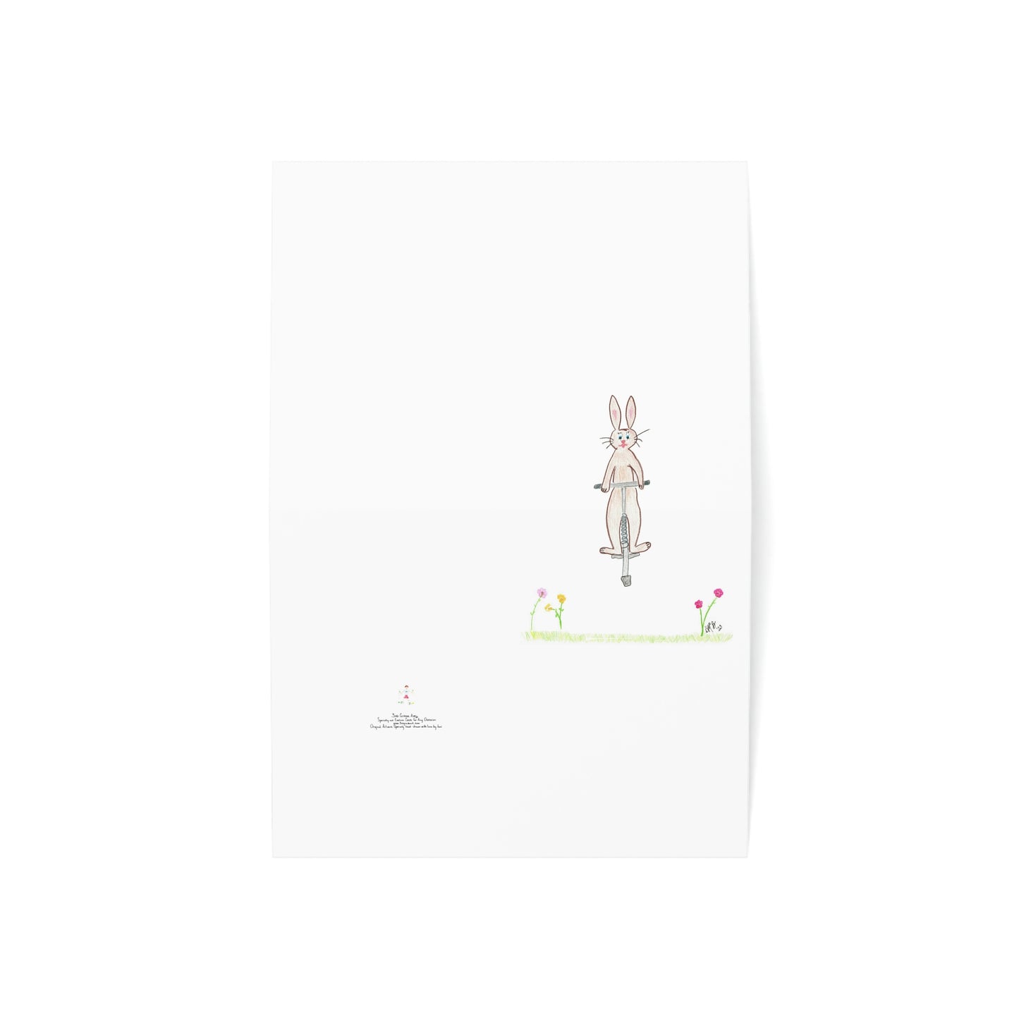 Easter - Hoppy Easter - Brown Bunny on Pogo Stick