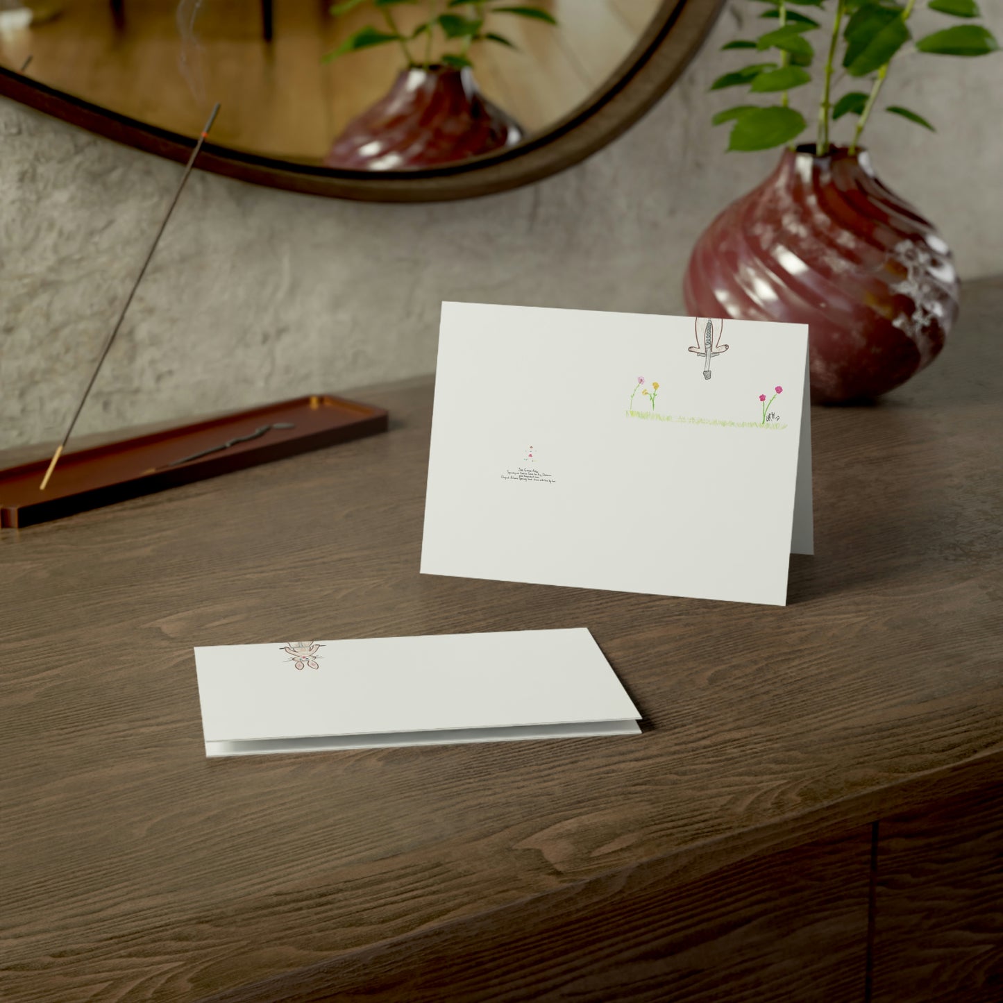 Easter - Hoppy Easter - Brown Bunny on Pogo Stick