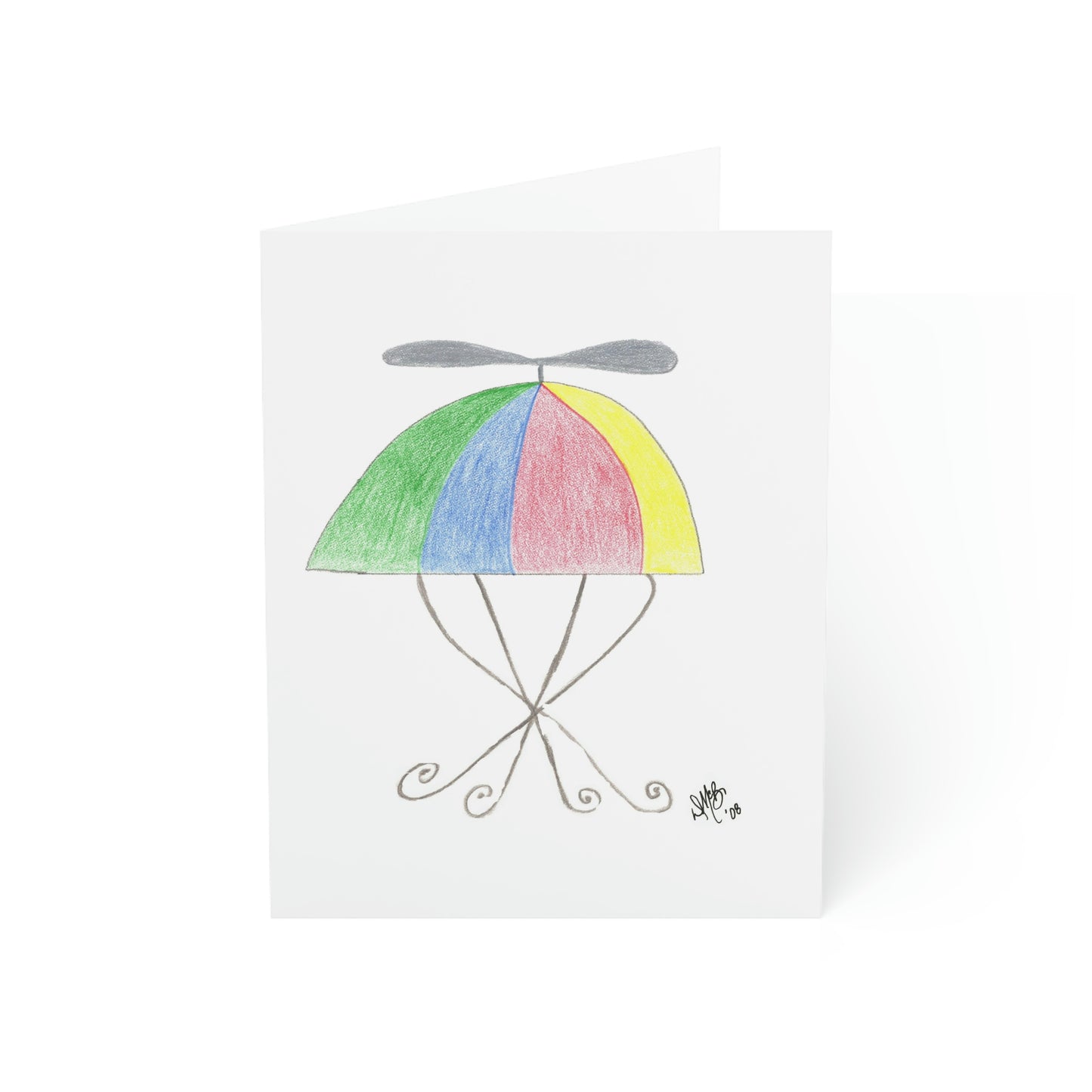 Blank Notecard - Propeller Beanie