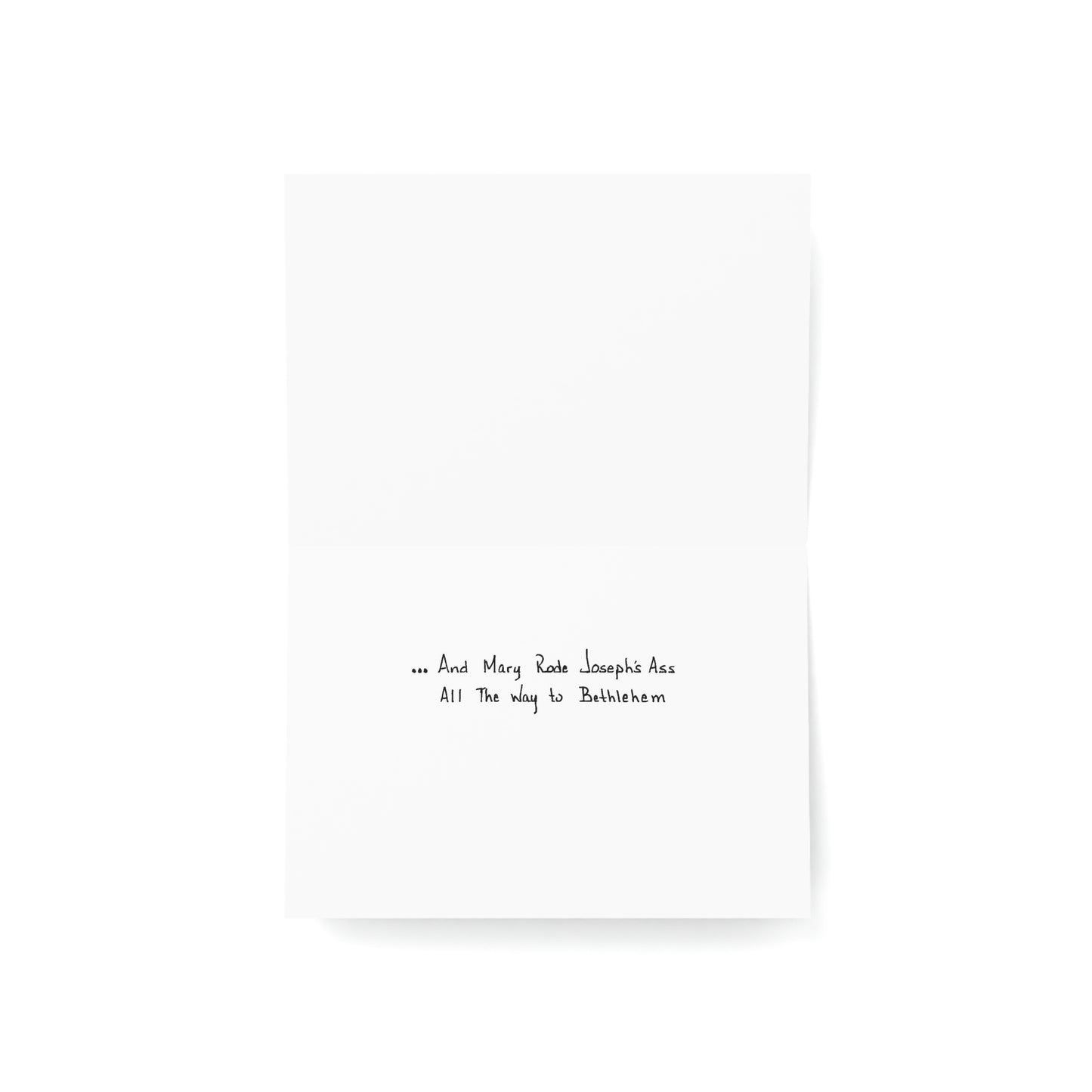 Christmas - Mary Rode Joseph's Ass