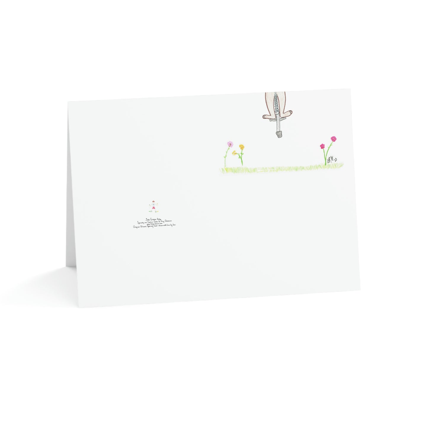 Easter - Hoppy Easter - Brown Bunny on Pogo Stick