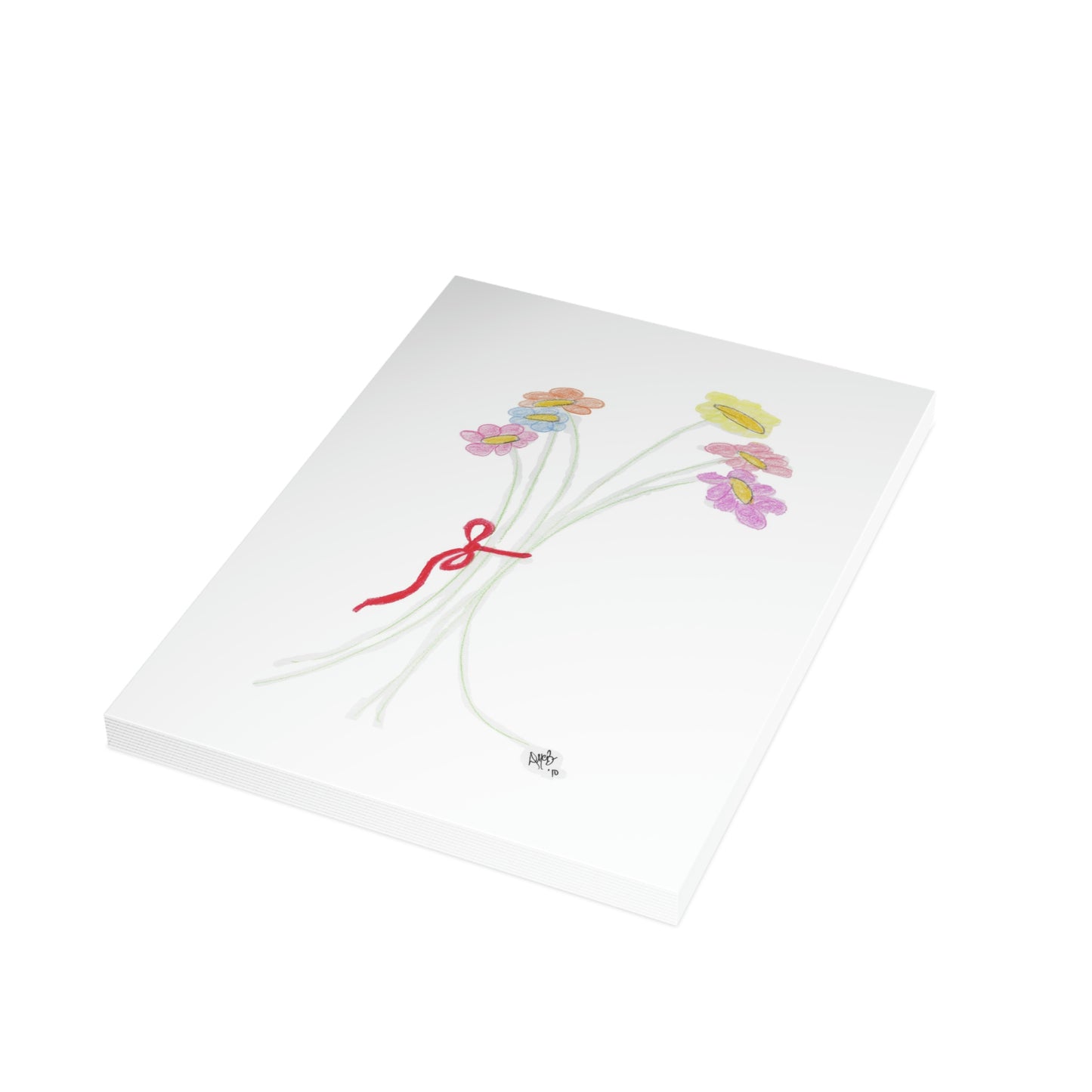 Thinking of You/Miss You - Sending a Bouquet to Help Brighten Your Day - Greeting Cards (1, 10, 30, and 50pcs)