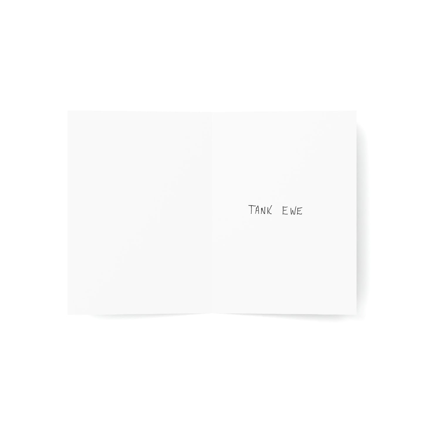 Thank You - Tank Ewe - Greeting Cards (1, 10, 30, and 50pcs)