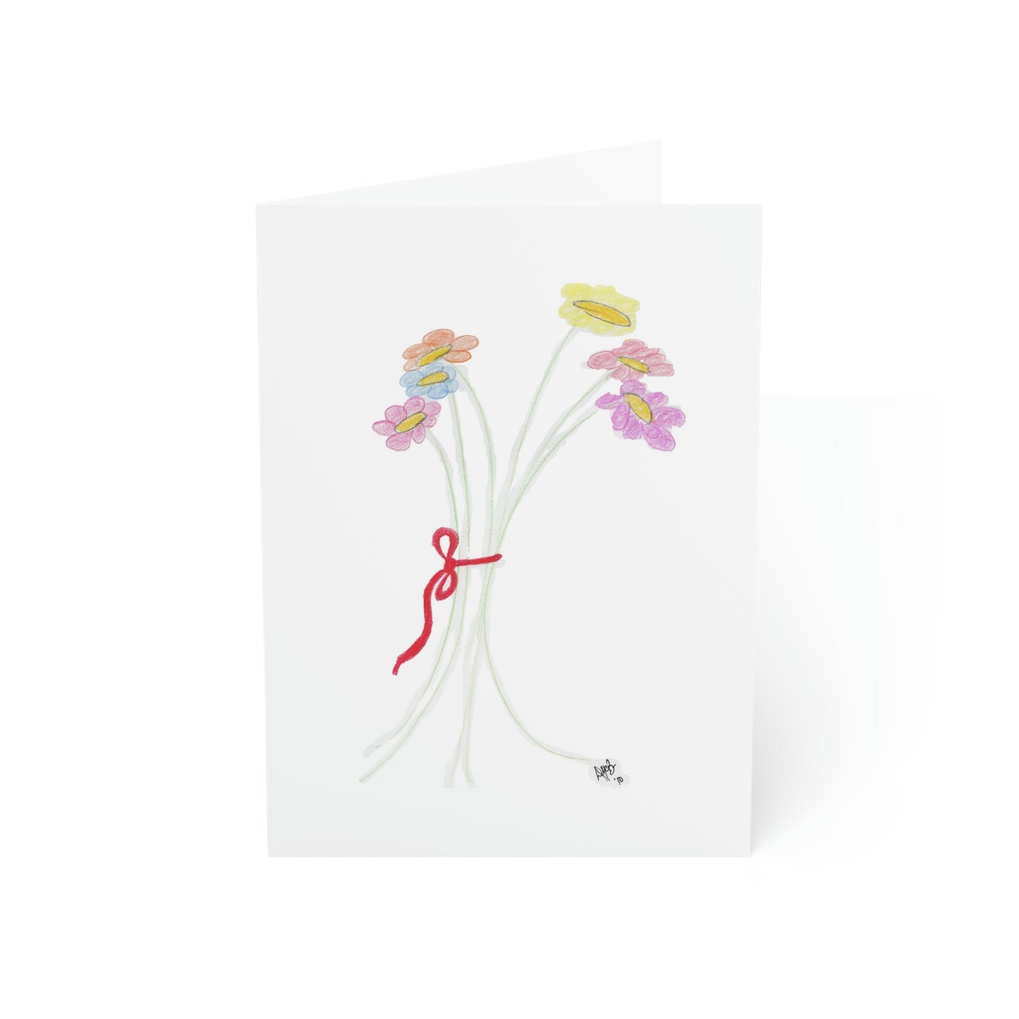 Thinking of You/Miss You - Sending a Bouquet to Help Brighten Your Day - Greeting Cards (1, 10, 30, and 50pcs)